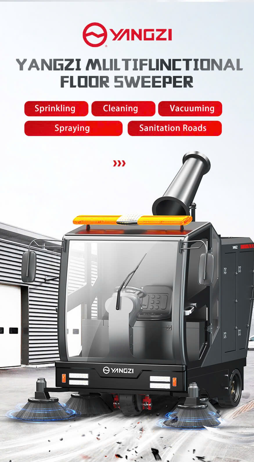 XE QUÉT RÁC SÚNG PHUN SƯƠNG YANGZI S15 - Ảnh 4
